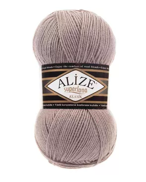 Пряжа ALIZE 'Superlana klasik' (однотонная) 100гр. 280м. (75% акрил, 25%шерсть) ТУ (541 норка) арт. АРС-45854-1-АРС0001085899