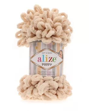 Пряжа Alize 'Puffy' 100г 9м (100% микрополиэстер) (310 бежевый) арт. АРС-46351-1-АРС0001146417