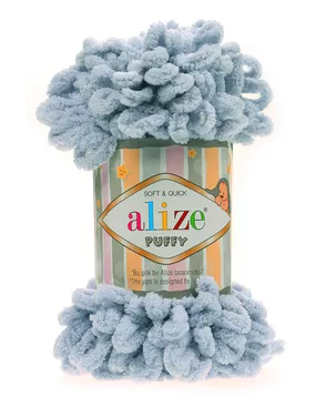 Пряжа Alize 'Puffy' 100г 9м (100% микрополиэстер) (416 св.серый) арт. АРС-46352-1-АРС0001146419