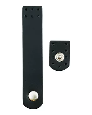 Застежка для сумки кожаная 2*10,1см, дизайн №1106, 100% кожа (80 черный) 1шт арт. АРС-46829-1-АРС0001204970