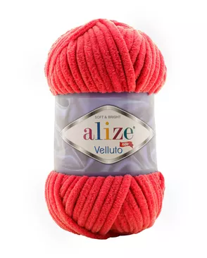 Пряжа Alize 'Velluto' 100гр. 68м. (100% микрополиэстер) (56 красный) арт. АРС-47248-1-АРС0001224556