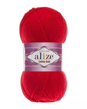 Пряжа ALIZE 'Cotton gold' (55%хлопок,45%акрил)ТУ (56 красный) арт. АРС-47347-1-АРС0001226542