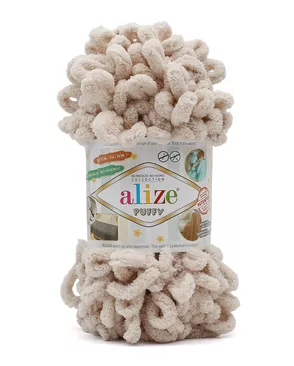 Пряжа Alize 'Puffy' 100г 9м (100% микрополиэстер) (599 слоновая кость) арт. АРС-48025-1-АРС0001236370