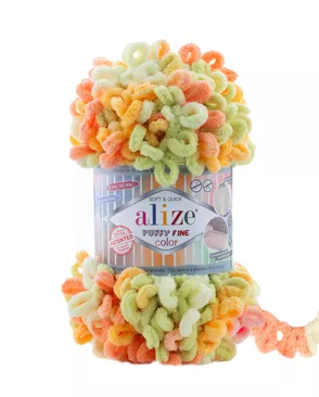 Пряжа Alize 'Puffy Fine Color' 100г. 14,5м. (100% микрополиэстер) (6313 секционный) арт. АРС-48681-1-АРС0001250133 Пряжа Alize 'Puffy Fine Color' 100г. 14,5м. (100% микрополиэстер) (6313 секционный) арт. АРС-48681-1-АРС0001250133