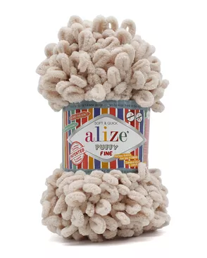 Пряжа Alize 'Puffy Fine' 100г 14м (100% микрополиэстер) (599 слоновая кость) арт. АРС-51772-1-АРС0001236376 Пряжа Alize 'Puffy Fine' 100г 14м (100% микрополиэстер) (599 слоновая кость) арт. АРС-51772-1-АРС0001236376