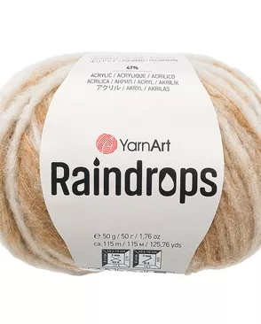 Пряжа YarnArt 'Raindrops' 50гр 115м (18% шерсть, 35% полиамид, 47% акрил) (2902 светло-коричневый меланж) арт. АРС-58229-1-АРС0001290466
