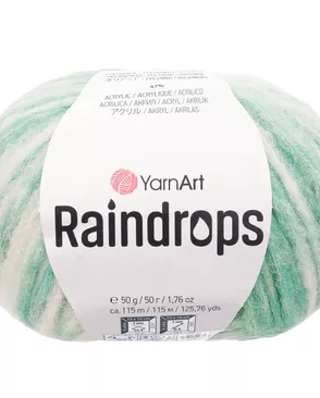 Пряжа YarnArt 'Raindrops' 50гр 115м (18% шерсть, 35% полиамид, 47% акрил) (2904 бирюзовый меланж) арт. АРС-58230-1-АРС0001290467