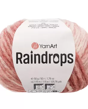 Пряжа YarnArt 'Raindrops' 50гр 115м (18% шерсть, 35% полиамид, 47% акрил) (2905 пыльно-розовый меланж) арт. АРС-58231-1-АРС0001290468