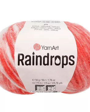 Пряжа YarnArt 'Raindrops' 50гр 115м (18% шерсть, 35% полиамид, 47% акрил) (2908 красный меланж) арт. АРС-58234-1-АРС0001290471