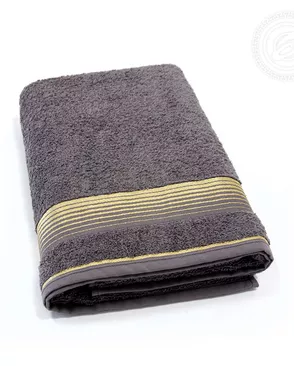 Полотенце махровое 'Гармония' (темно-серый) арт. АРТД-6246-3-АРТД0286499