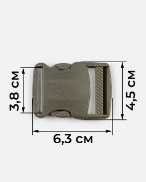Фастекс ш.3,8см 50шт (хаки) арт. ФАС-72-1-47797.001