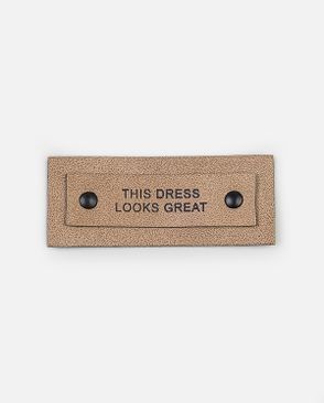 Декоративный элемент "THIS DRESS" экокожа р.2х5см уп.10шт арт. ШФНЛ-52-1-49374