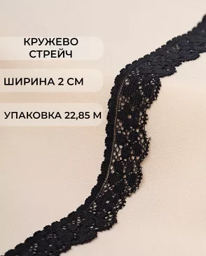 Кружево стрейч ш.2см (22,85м) арт. КС-346-2-33090.002