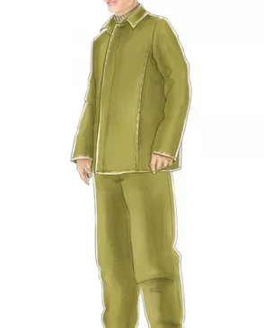 Выкройка: костюм сварщика мужской (куртка) арт. ВКК-1954-1-ЛК0006085