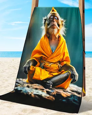 Полотенце НВ The Monkey м9033 L 70*140 арт. ТДИВН-6564-1-ТДИВН0158376
