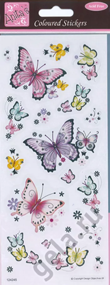 Наклейки "Великолепные бабочки" арт. ГЕЛ-33040-1-ГЕЛ0052972 - рис. 4