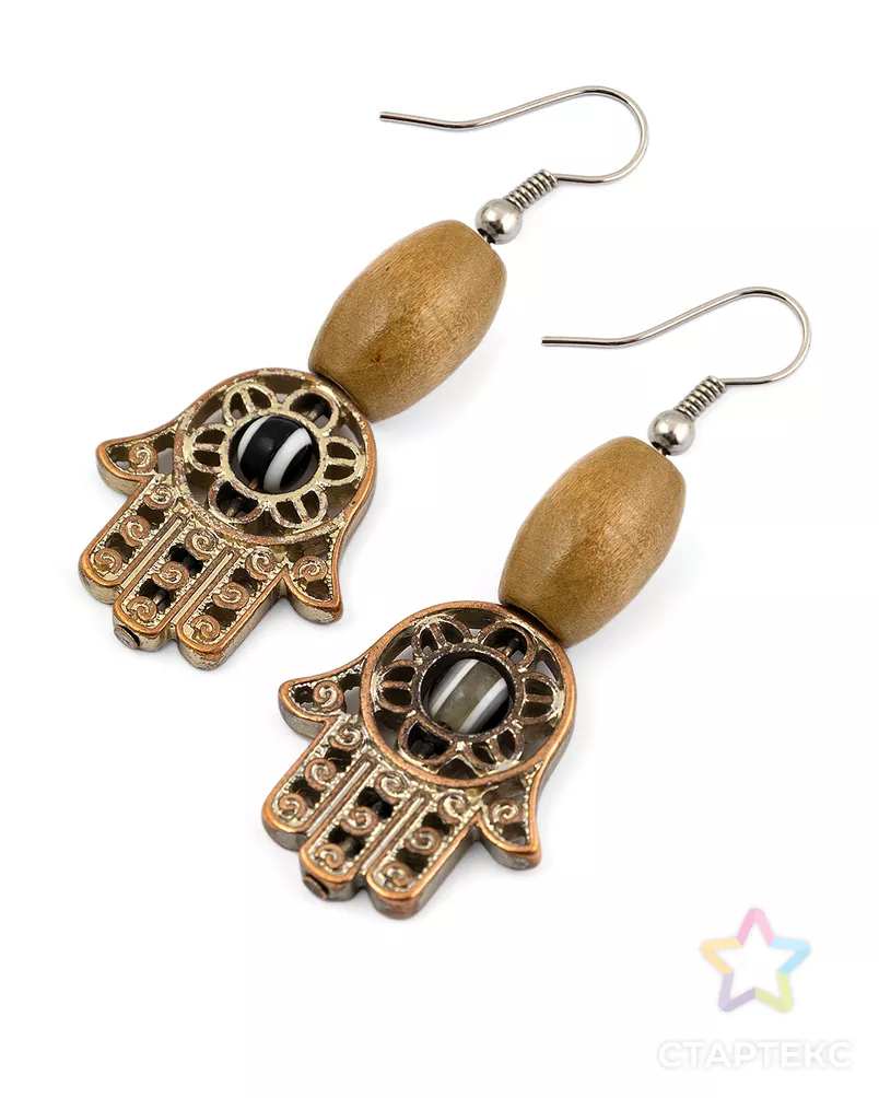 Бусы дерево р.1х1,5 см арт. БДЕ-41-6-30285.003 - рис. 3