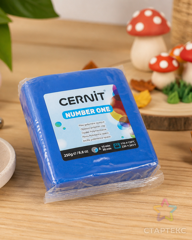 CE090025 Пластика полимерная запекаемая 'Cernit № 1' 250гр. (200 голубой) арт. АРС-7702-1-АРС0001140383 - рис. 1