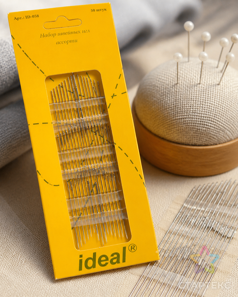 Иглы IDEAL HN-36 набор швейных игл АССОРТИ уп.50 игл (0340-0058) арт. МГ-120653-1-МГ1021678 - рис. 2