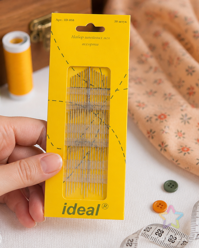 Иглы IDEAL HN-36 набор швейных игл АССОРТИ уп.50 игл (0340-0058) арт. МГ-120653-1-МГ1021678 - рис. 3