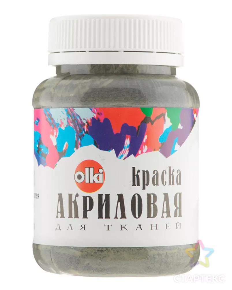 2322 Краска акриловая для ткани, серая теплая, 100мл, Olki арт. АРС-50168-1-АРС0000823822 - рис. 4