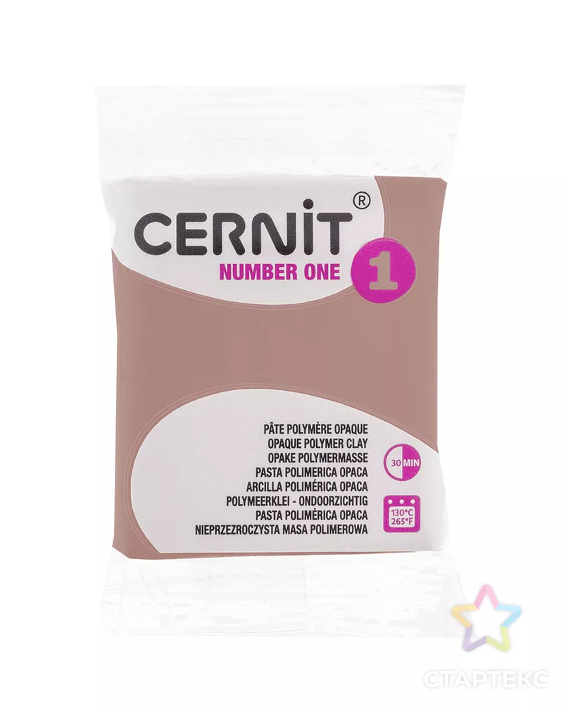 CE0900056 Пластика полимерная запекаемая 'Cernit № 1' 56-62 гр. (812 светло-коричневый) арт. АРС-4112-1-АРС0001080817 - рис. 1