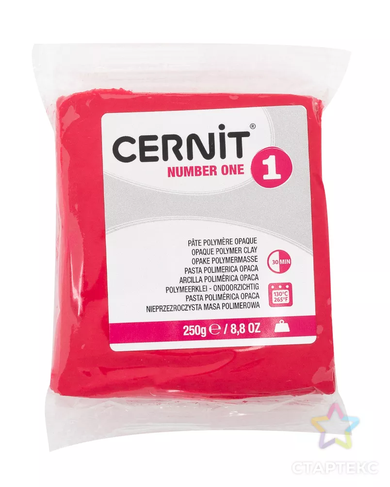 CE090025 Пластика полимерная запекаемая 'Cernit № 1' 250гр. (400 красный) арт. АРС-7425-1-АРС0001135995 - рис. 1