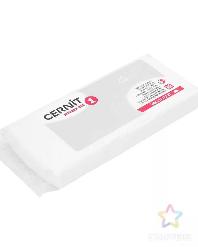 CE0900500 Пластика полимерная запекаемая 'Cernit № 1' 500гр. (027 - белый матовый) арт. АРС-7695-1-АРС0001140295 - рис. 2