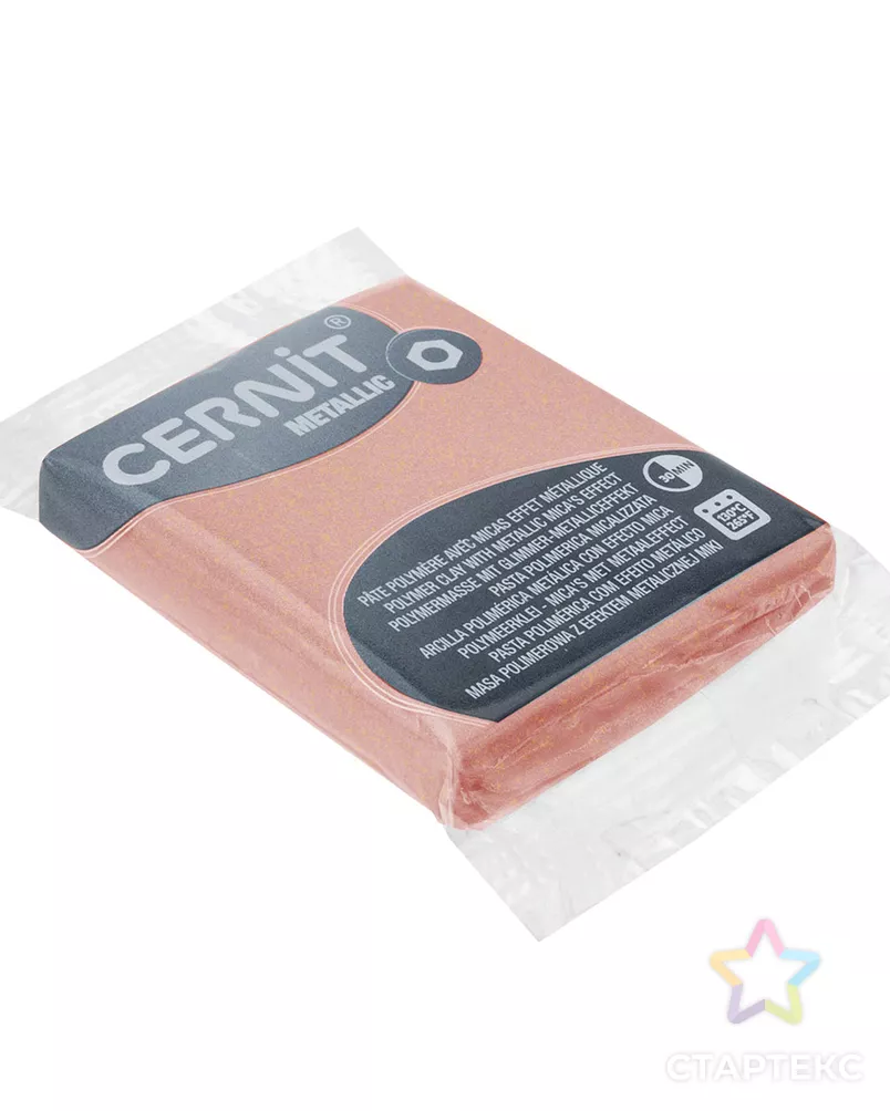 CE0870056 Пластика полимерная запекаемая 'Cernit METALLIC' 56 гр. (052 розовое золото) арт. АРС-9640-1-АРС0001169384 - рис. 2