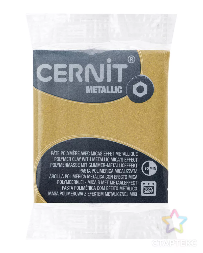 CE0870056 Пластика полимерная запекаемая 'Cernit METALLIC' 56 гр. (053 темное золото) арт. АРС-9641-1-АРС0001169385 - рис. 1