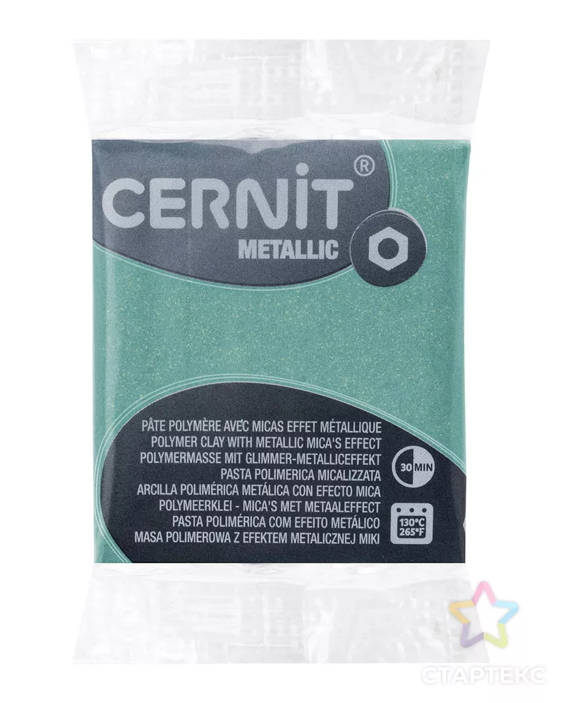CE0870056 Пластика полимерная запекаемая 'Cernit METALLIC' 56 гр. (054 тюркиз золото) арт. АРС-9642-1-АРС0001169386 - рис. 1