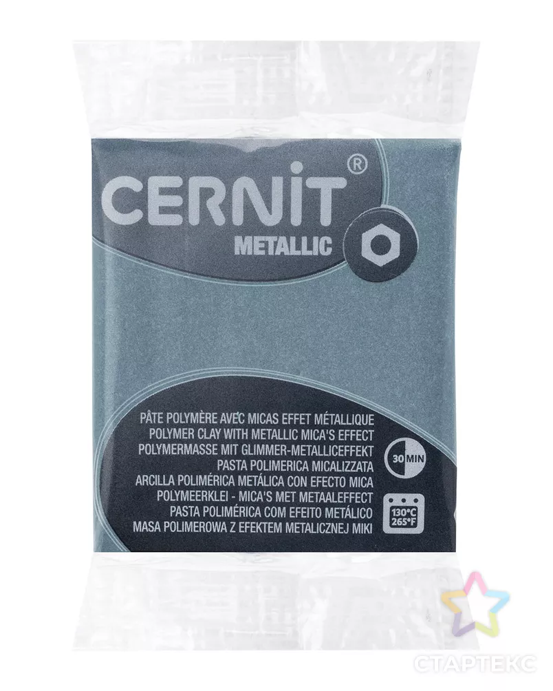 CE0870056 Пластика полимерная запекаемая 'Cernit METALLIC' 56 гр. (167 сталь) арт. АРС-9647-1-АРС0001169392 - рис. 1