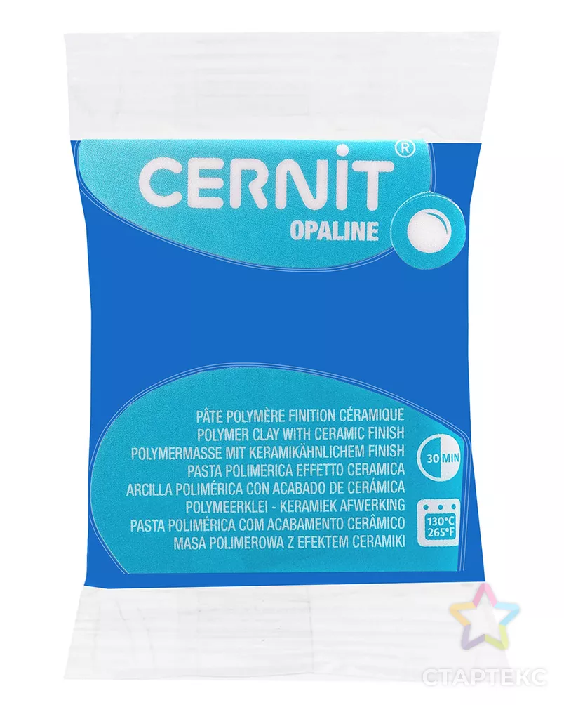 CE0880056 Пластика полимерная запекаемая 'Cernit OPALINE' 56 гр. (261 первичный синий) арт. АРС-9652-1-АРС0001169397 - рис. 1