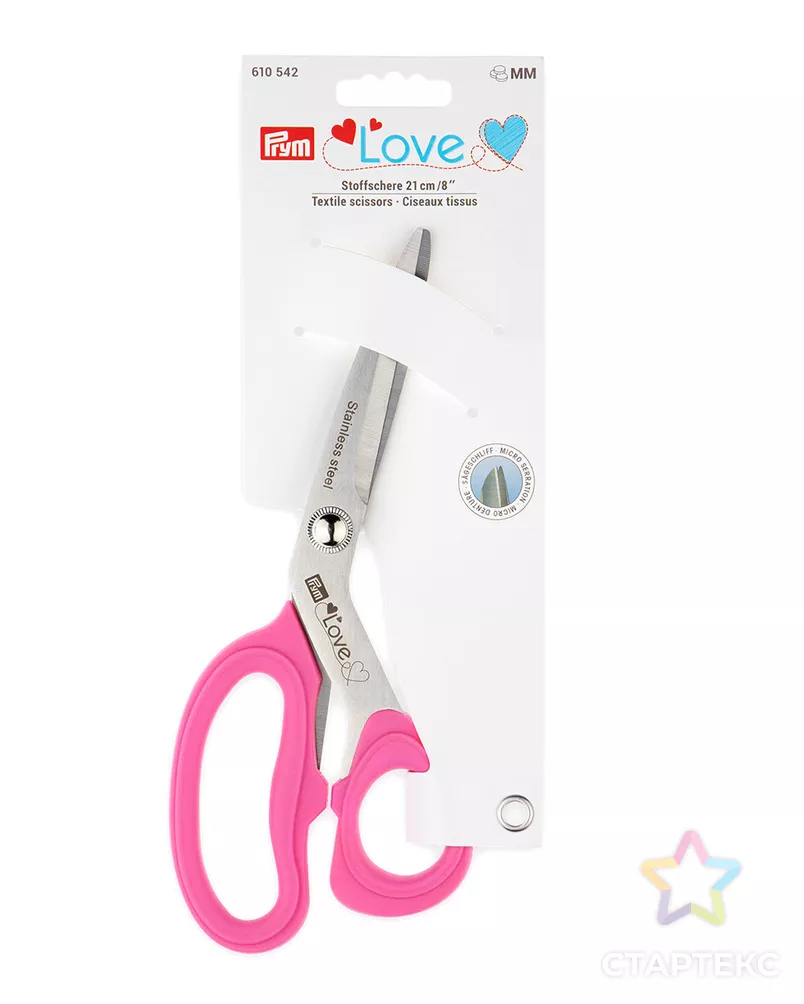 610542 Ножницы для ткани PRYM Love 21см арт. АРС-24033-1-АРС0001217026 - рис. 3