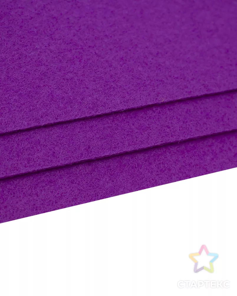 Фетр жесткий, листовой Astra&Craft, 1,0мм, 160 гр, 20*30см, 3шт/упак (YF619 сиреневый) арт. АРС-36031-1-АРС0001186009 - рис. 1