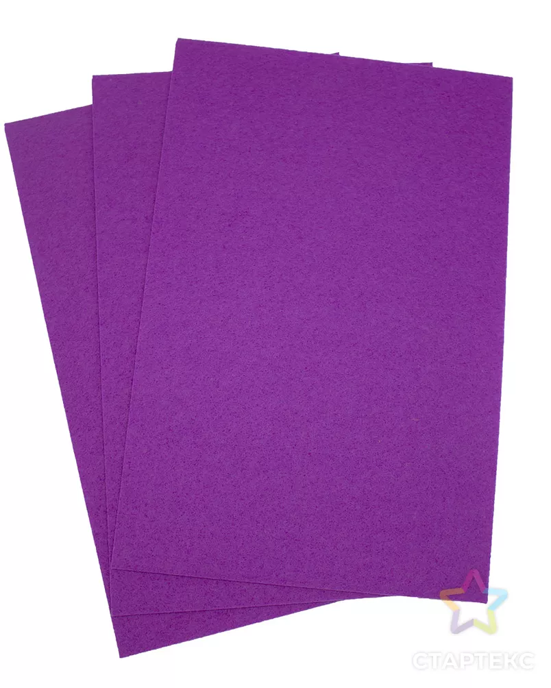 Фетр жесткий, листовой Astra&Craft, 1,0мм, 160 гр, 20*30см, 3шт/упак (YF619 сиреневый) арт. АРС-36031-1-АРС0001186009 - рис. 2