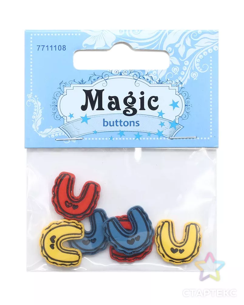 I1550-DW2 Декоративный элемент 'Нагрудник', упак./6 шт., Magic Buttons арт. АРС-45034-1-АРС0001054398 - рис. 2