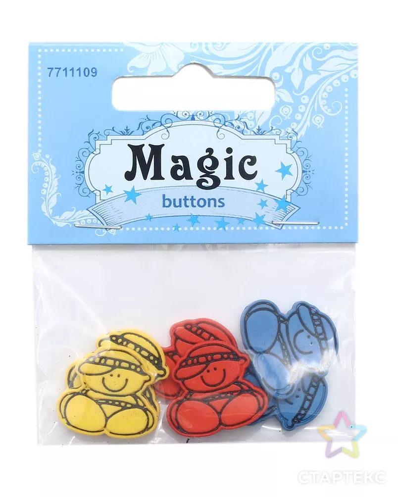 I1551-DW2 Декоративный элемент 'Мальчик', упак./6 шт., Magic Buttons арт. АРС-45035-1-АРС0001054399 - рис. 2
