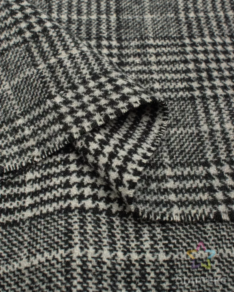 Пальтовая жаккард клетка арт. ПТ-378-3-25817.006 - рис. 3