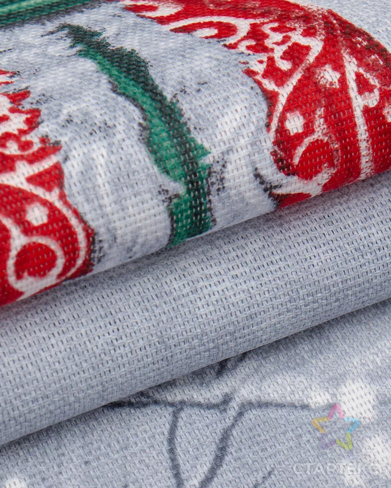 Ретро новый год (Рогожка набивная) арт. РЖК-378-1-0896.080 - рис. 3