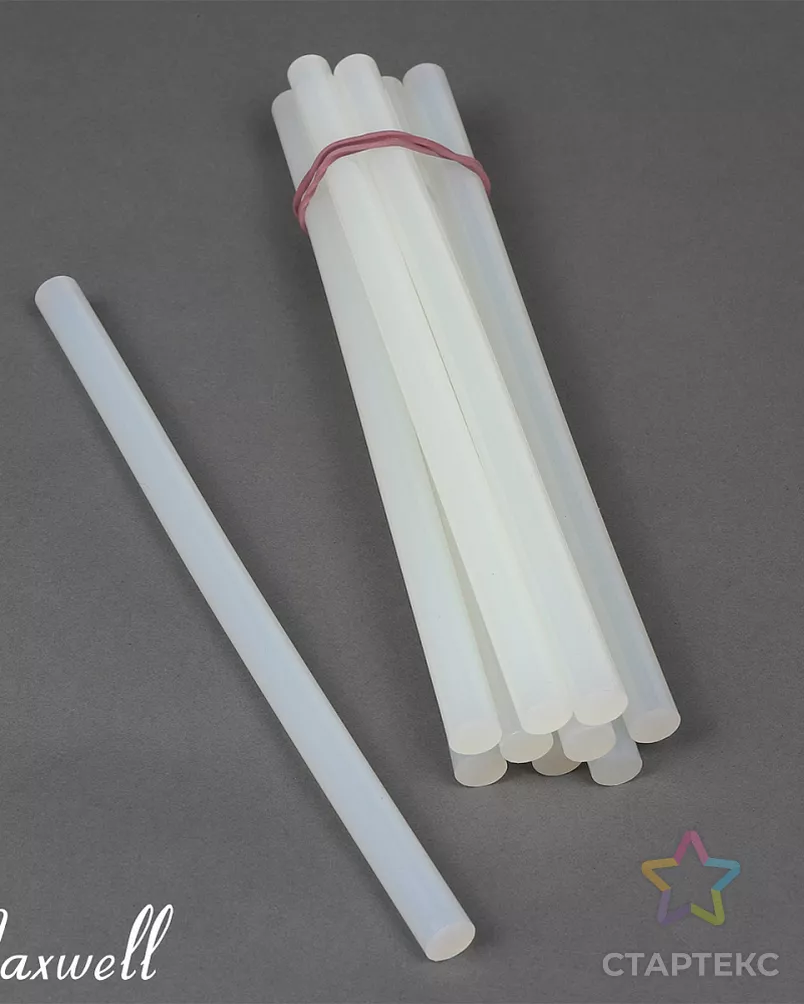 Клей для клеевого пистолета прозрачный Maxwell Glue d 11,2мм L 210мм уп.15шт арт. МГ-113188-1-МГ0990957 - рис. 1