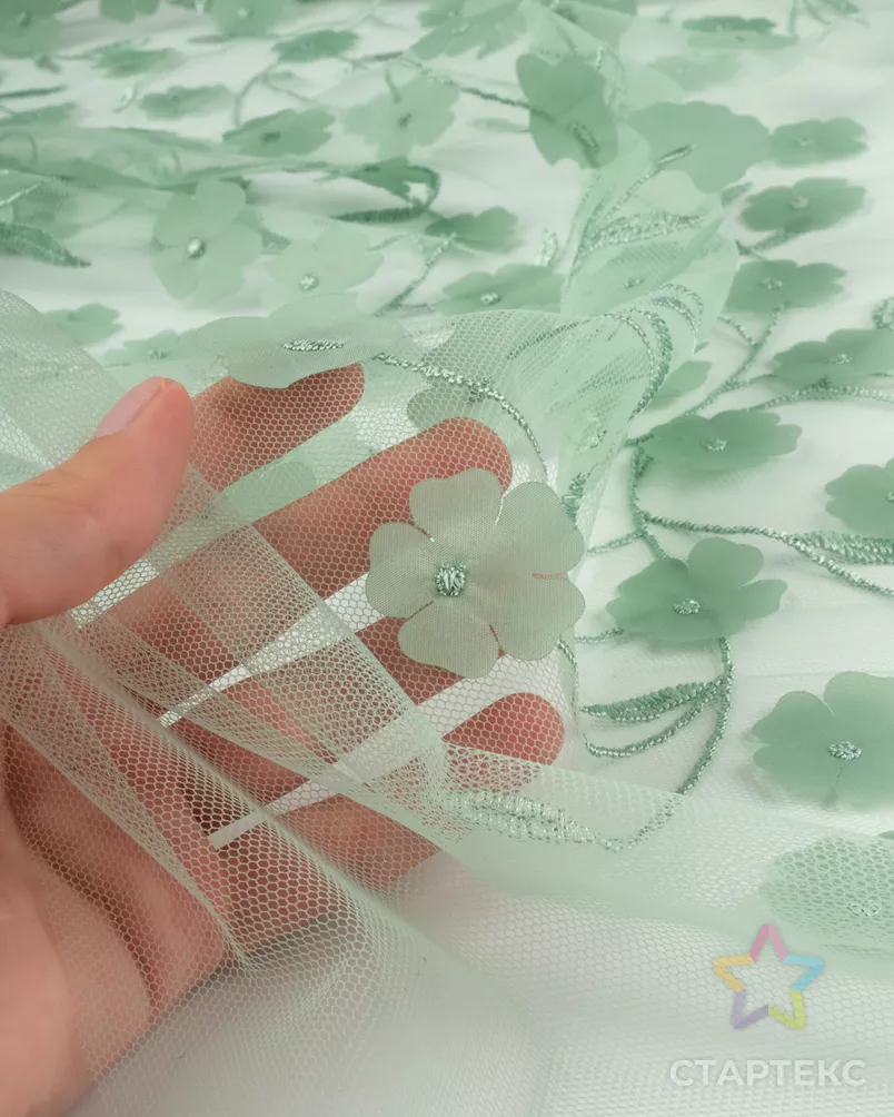 Сетка аппликация Цветы арт. СВС-108-3-25345.003 - рис. 7