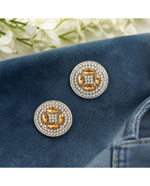 Термоаппликация со стразами TESORO CRYSTAL д.2,5 см арт. МГ-1062-1-МГ0175591