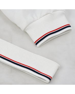 Подвяз трикотажный полиэстер цв.белый с т.синей и бордовой полосами арт. МГ-9273-1-МГ0641176