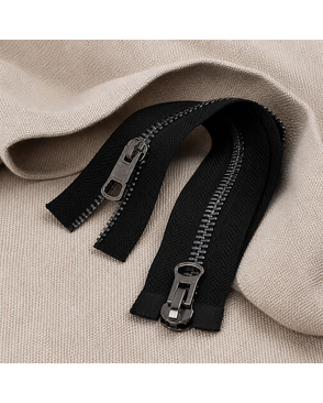 Молния металл, шлиф.звено Т8 2зам. 85см (F322 черный) арт. МГ-10025-1-МГ0670314