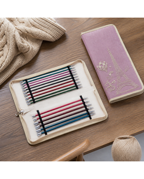 Набор прямых спиц Knit Pro 29323 "Royale" 35см ламинированная береза, 8 видов спиц 3,5мм, 4мм, 4,5мм, 5мм, 5,5мм, 6мм, 7мм, 8мм арт. МГ-38199-1-МГ0329559