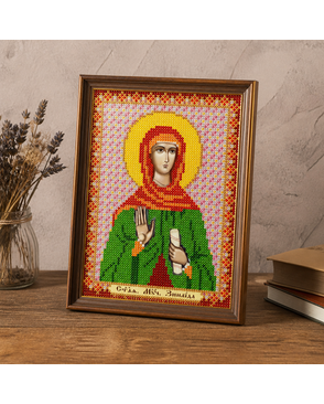 Канва/ткань с рисунком "Нова Слобода" для вышивания бисером №1 13 см х 17 см арт. ГММ-1642-2-ГММ0068757