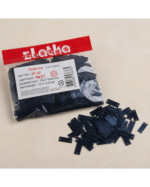 Пайетки "Zlatka" прямоугольные р.0,7х1,9 см арт. ГММ-2124-1-ГММ0051727