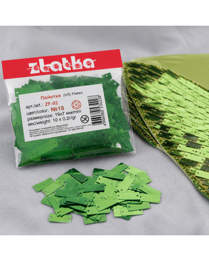 Пайетки "Zlatka" прямоугольные р.0,7х1,9 см арт. ГММ-2124-2-ГММ0045811