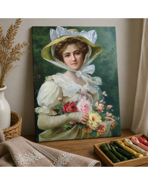 Канва/ткань с рисунком Основа с рисунком для вышивания лентами 30 x 36 см арт. ГММ-4999-12-ГММ0026651